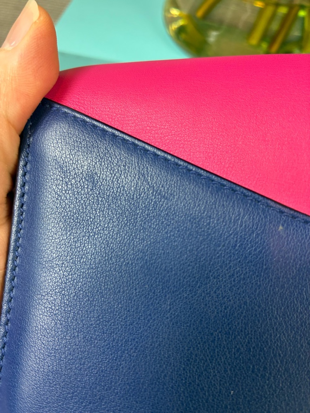 Dior Pink & Blue Leather Diorissimo Promenade Crossbody - Beautiful Pre-Loved - Picture 14 of 16